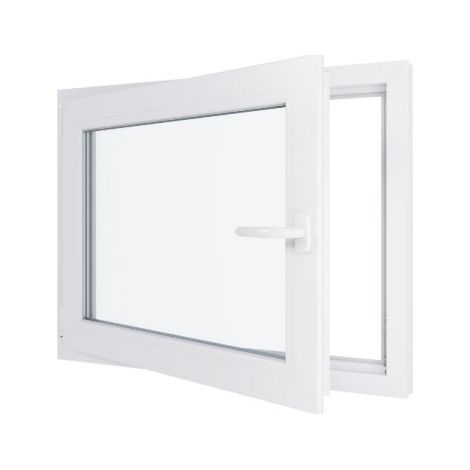 Finestra in PVC - Triplo vetro - Bianco - 900 mmx800 mm cm