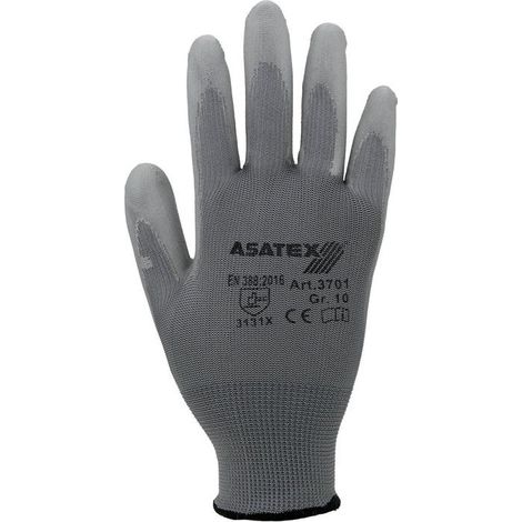 Gant taille 9 gris EN 388 catégorie EPI II nylon avec polyuréthane (1/4)