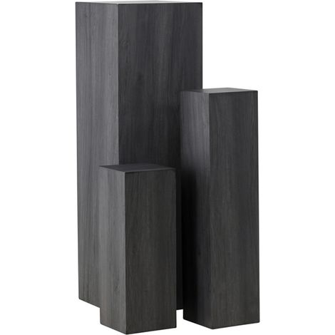 Lot de 3 Sellettes "Ramsvik" 130cm Noir (1/3)