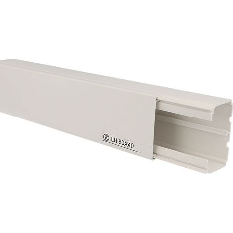 Goulotte électrique PVC 60 x 40 mm – Auto-extinguible – Indice de protection IP40 – Températures d'utilisation -5 à +60°C – Kopos
