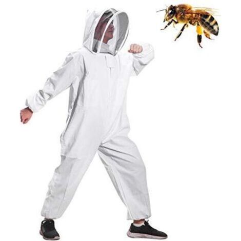 Kompletter Imkeranzug, Kapuzenkleidung mit Schutzschleier (XL)