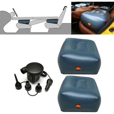 Z22Q1 2 x escabeau + pompe de voiture tabouret gonflable universel de voyage de voiture - Compatible toutes marques (1/5)