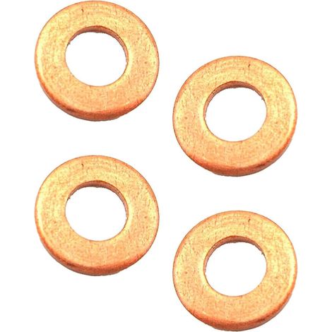 (4 Pack) Copper Injector Gasket Fits DCI Engines 1.5, 1.9, 2.0, 2.2, 2.5 - Clio, Kangoo, Espace, Laguna, Megane, Scenic, and More (1/5)
