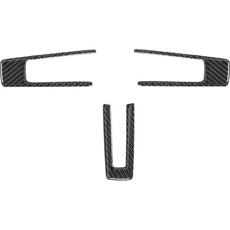 3Pcs garniture décorative intérieure en fibre de carbone pour volant, compatible Ford Mustang 2009-2013 (1/5)
