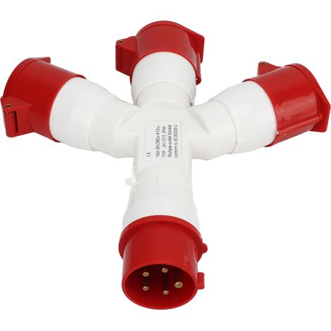 Prise industrielle à 5 broches, multiprise, 380-415 V triphasé, 16 A, étanche, boîtier PA66, connecteur aéronautique (1/5)