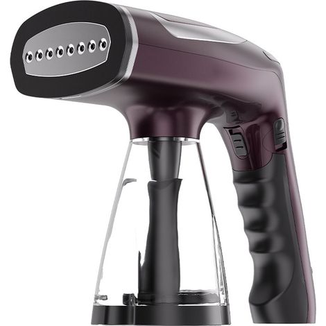 Défroisseur vapeur violet foncé portable, fer vapeur pliable, vapeur réglable, repassage sec humide voyage (1/5)