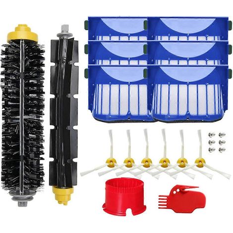 De remplacement pour IRobot Roomba 600 Série 692 690 680 660 651 650 620 Brosse pour aspirateur robot principale et latérale Filtre Kit d’accessoires (1/5)