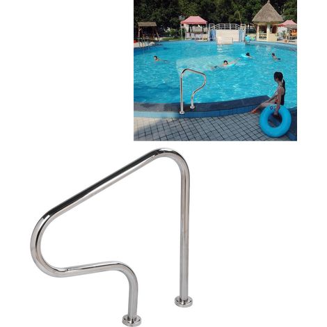 Handrail pour Piscine  Rail Étanche Stainless Steel 304  Courbe Ergonomique avec 6 Fixations ST003 (1/5)