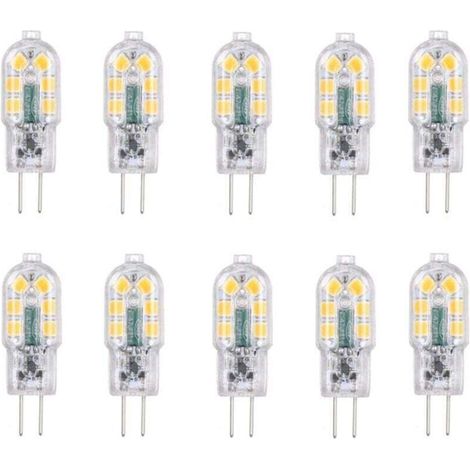 G4 2W LED-Lampe, entspricht 20W Halogenlampe, Kaltweiß 6000K, 200 lm, 12 SMD-LEDs, 12V AC/DC – 10er-Pack (1/4)