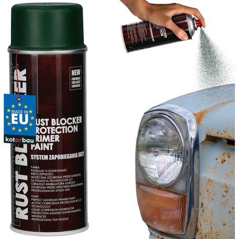 Vernice spray antiruggine per recinzioni e cancelli in metallo, verde protettivo RAL 6005 400