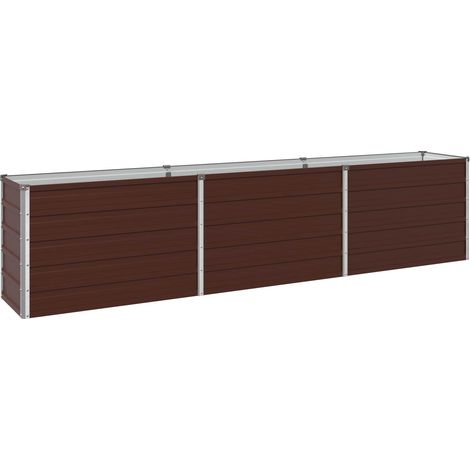 Cama de Jardín Elevada Marrón 240 x 40 x 55 cm vidaXL