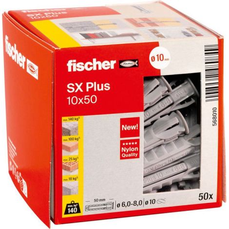 Fischer - Spreizdübel SX Plus 10 x 50 Packung 50 Stück - 568010