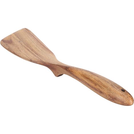 Spatule en Teck Biseauté pour Cuisine, Qualité Alimentaire, Idéale pour Steaks et Poêles (1/5)