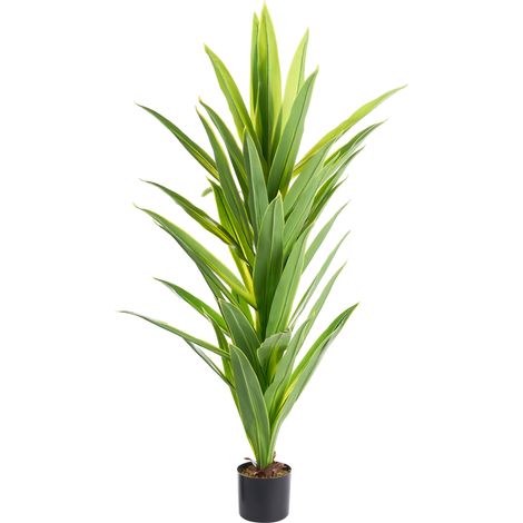 Planta artificial en maceta árbol decoración moderna de plástico para interiores hecha a mano 150 cm verde Dracaena Tree (1/5)