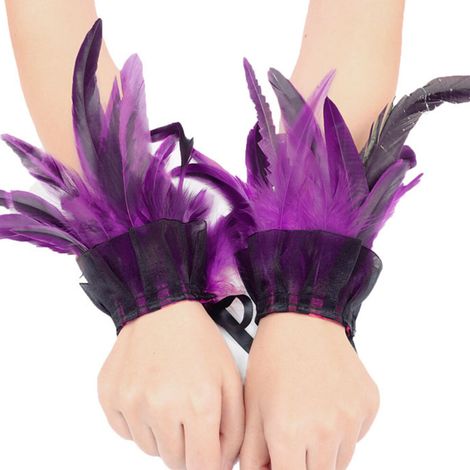 Polsini in chiffon resistenti, polsini viola