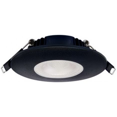 Spot LED encastrable 5W IP65 noir 450lm 3CCT rond LOGAN HOROZ downlight salle de bain (1/5)