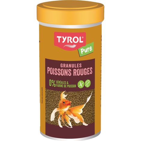 Granulés pour poissons rouges TYROL 250 ml — 4 insectes, sans colorants ni céréales
