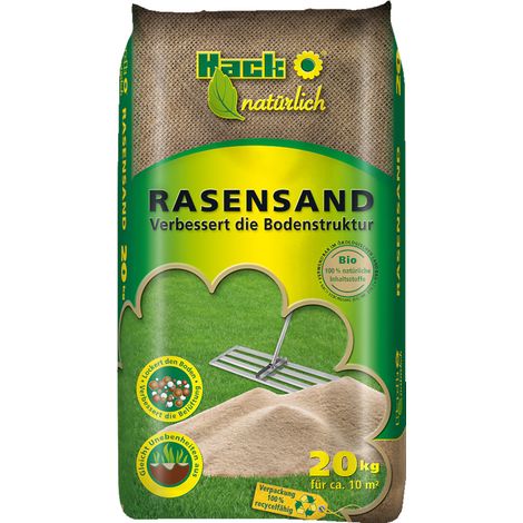 HACK Sable pour pelouse 20 kg Sable pour pelouse Sable de quartz Sable de jardin Amendement pour sol