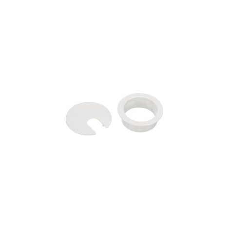 Lot de 10 œillets de Bureau, 35mm Passe-câble de Bureau Passe-câble de Bureau, Solution Idéale pour Le Bureau et la Maison Câble de Table, avec Scie Cloche (Blanc, 35mm)