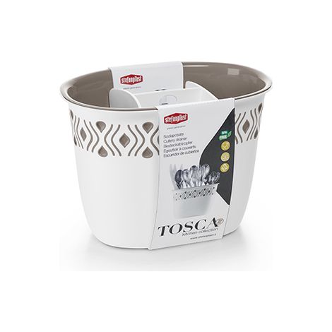 SCOLAPOSATE 'TOSCA' bianco/tortora  - STEFANPLAST