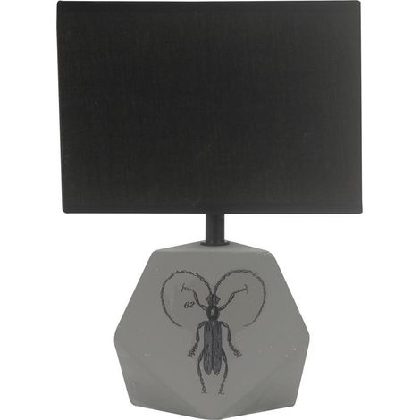 Lampe de table Candellux ANIMI béton gris, abat-jour noir E14 (1/4)
