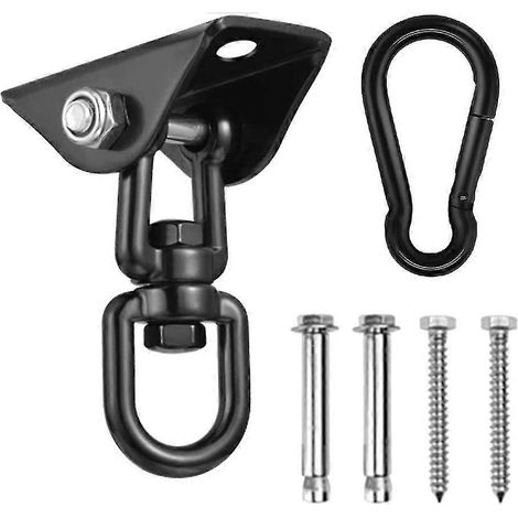 Ecleanfy - Kit de suspension hamac, crochets robustes pour chaise suspendue pivotante à 360°, yoga, chaises et arbres (1/5)