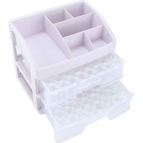Coffret de Rangement 96 Boîtes pour Perles Strass, Boîte à Compartiments en PP Résistant, Organisateur Compact pour DIY et Bureau à Domicile (1/5)