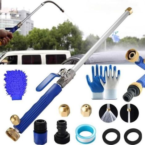 Lance De Nettoyage Haute Pression - Pour Tuyau D'arrosage - 2 Buses Jet Éventail Et Linéaire - Raccords 12 mm Et 19 mm - Universelle Sans Alimentation Électrique - 1 Pièce (1/5)