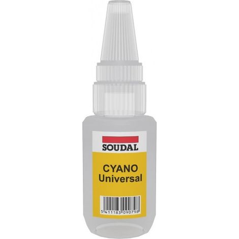 ADHESIVO INSTANTANEO CYANOCRILATO UNIVERSAL SOUDAL 50GR