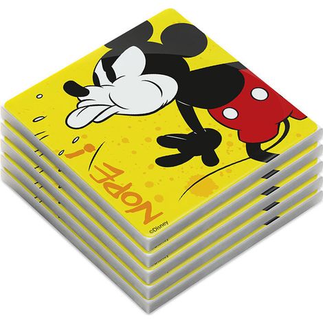 Disney Mickey Mouse I Am set sottobicchieri gomma giallo 5 pezzi