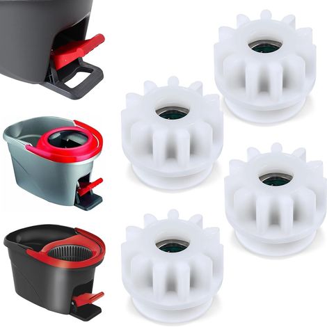 Set of 4 Spin Mop Replacement Parts - Foot-Operated Mop - Replacement Gear - For Gear and Pedal Repair - For Vileda and Others