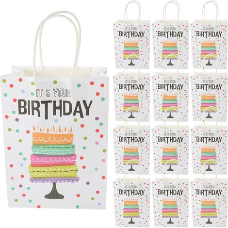 Paquet Présents d'anniversaire en Papier Léger, Lot de 24 Pièces Espace de Rangement Adapté pour Décorations de Fête et Baby Showers (1/5)