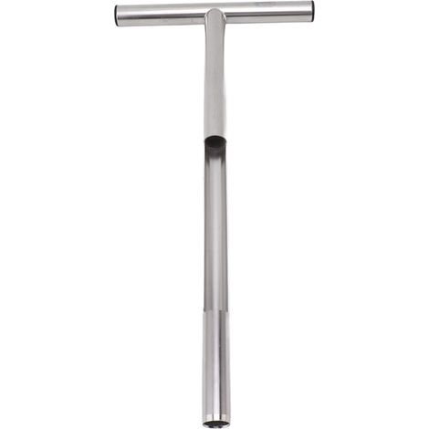 Sonde d'échantillonnage de sol en acier inoxydable 304, outil portable avec poignée en T, outil d'échantillonnage pour ferme, jardin, pelouse, 21 pouces