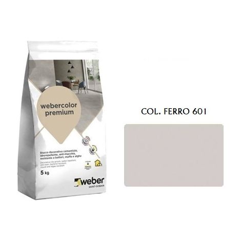 Weber color premium stucco col. ferro 601 kg.5