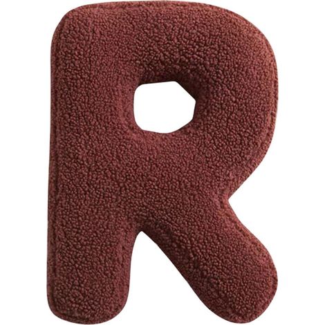 Coussin Lettre Alphabet - 38 x 30 cm - Rembourrage Coton - Pour Canapé Chambre Bureau Décoration Intérieure - 1 Pièce (1/5)