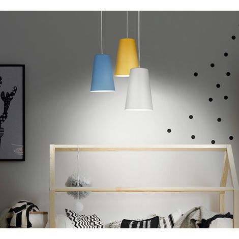 Lampada a sospensione D25 1XE27 in metallo verniciato Giallo PAIL