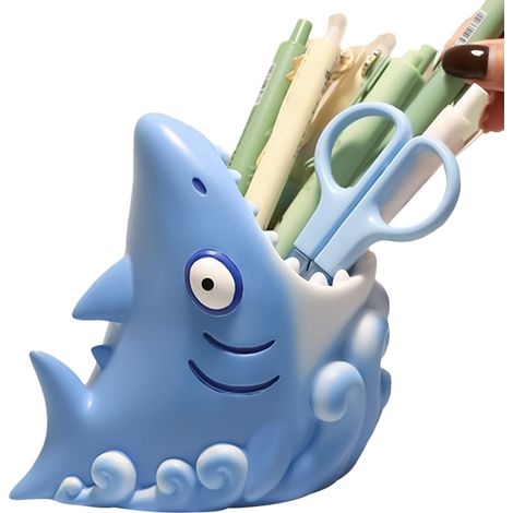 Shark Organizer Cute 3D Toothbrush Holder Multi Section (1/5)