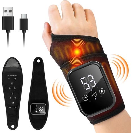 Massaggiatore manuale riscaldato senza fili, 3 modalità e 3 temperature, sicuro e confortevole, batteria a lunga durata, ideale per casa e ufficio. (1/4)