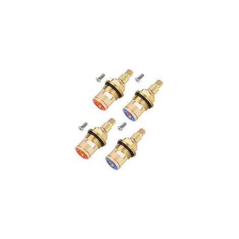 pièces Tete A Disques Ceramique, Cartouches Céramique Universelles de Rechange, pour cabine douche Cuisine Salle de douche Vannes de Remplacement de l'eau en Laiton (1/5)