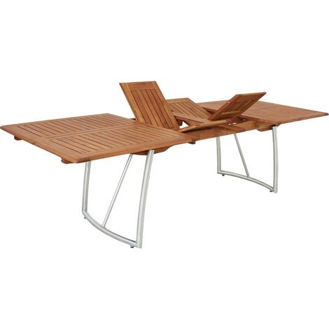 Gardissimo Edelstahl/ Akazienholz Gartenausziehtisch "Kyoto", holz