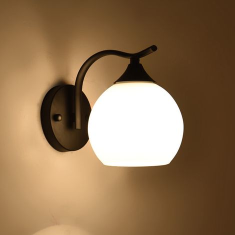 Wandleuchte im amerikanischen Stil, Nachttischlampe für Wohnzimmer oder Schlafzimmer, kreative und individuelle Wandleuchte für den Flur (Leuchtmittel nicht enthalten, Modell 07 mit einem Kopf). (1/5)