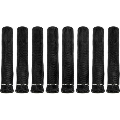 Cache-fil de Bougie D'allumage en 8 Pièces en Fibre de Verre Noir, Thermique pour Câbles, Maintien Moteur Frais, pour Moteurs Classiques (1/5)