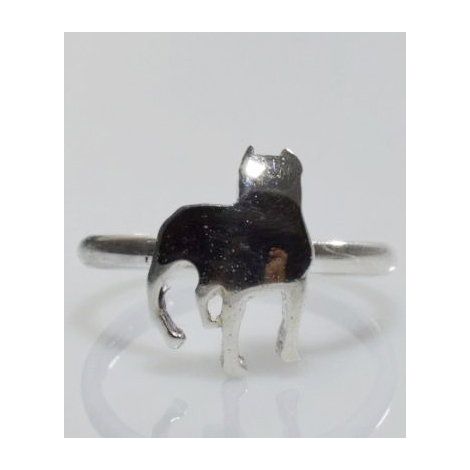 Pitbull-Ring aus Sterlingsilber