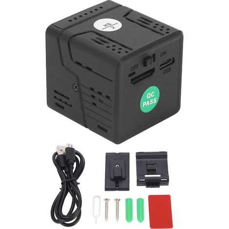 Caméra de surveillance HQ16 2MP Full HD, vision nocturne, usage intérieur/extérieur, caméra compacte avec batterie intégrée, pour domicile et bureau. (1/5)