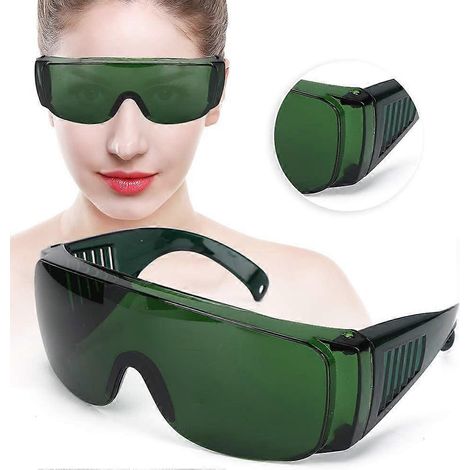 Lunettes de protection laser à longueur d'onde, verres anti-lumière pour épilation, étui rigide inclus, équipement sécurité pour esthéticiennes, protection oculaire professionnelle, paire unique. (1/5)