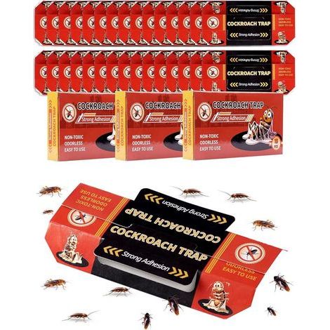 30 Pcs Piege Cafard Produit Anti Cafards Puissant Professionnel Piège à Cafard Attrape Blatte pour Cuisine Salle de Bain (1/5)