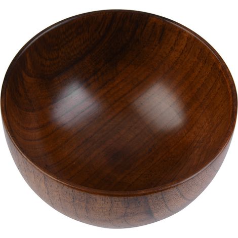 Bol en bois naturel fait main pour enfant, résistant à la chaleur, vaisselle (11 cm) (1/5)