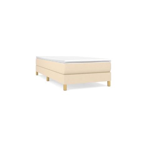 Sommier à lattes de lit avec matelas Crème 100x200 Tissu (1/5)