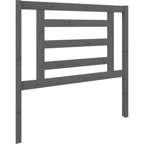 Maison Exclusive - Kopfteil Grau 96x4x100 cm Massivholz Kiefer