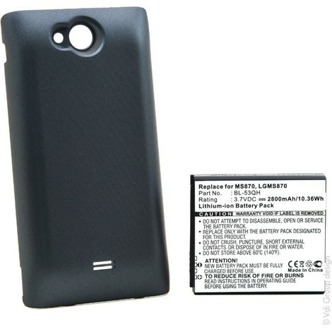 NX - Batterie téléphone, smartphone, GSM pour LG 3.7V 2800mAh - BL-53QHEAC61878605 (1/4)